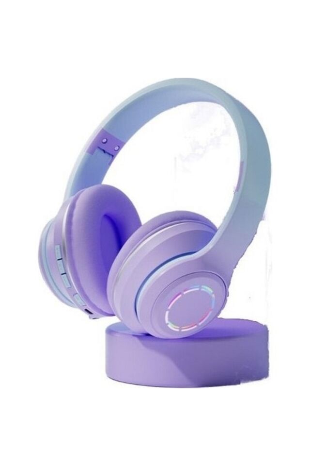 SN 36 One Ear Kafa Üstü Kablosuz Bluetooth Kulaklık Katlanabilir RGB Işıklı