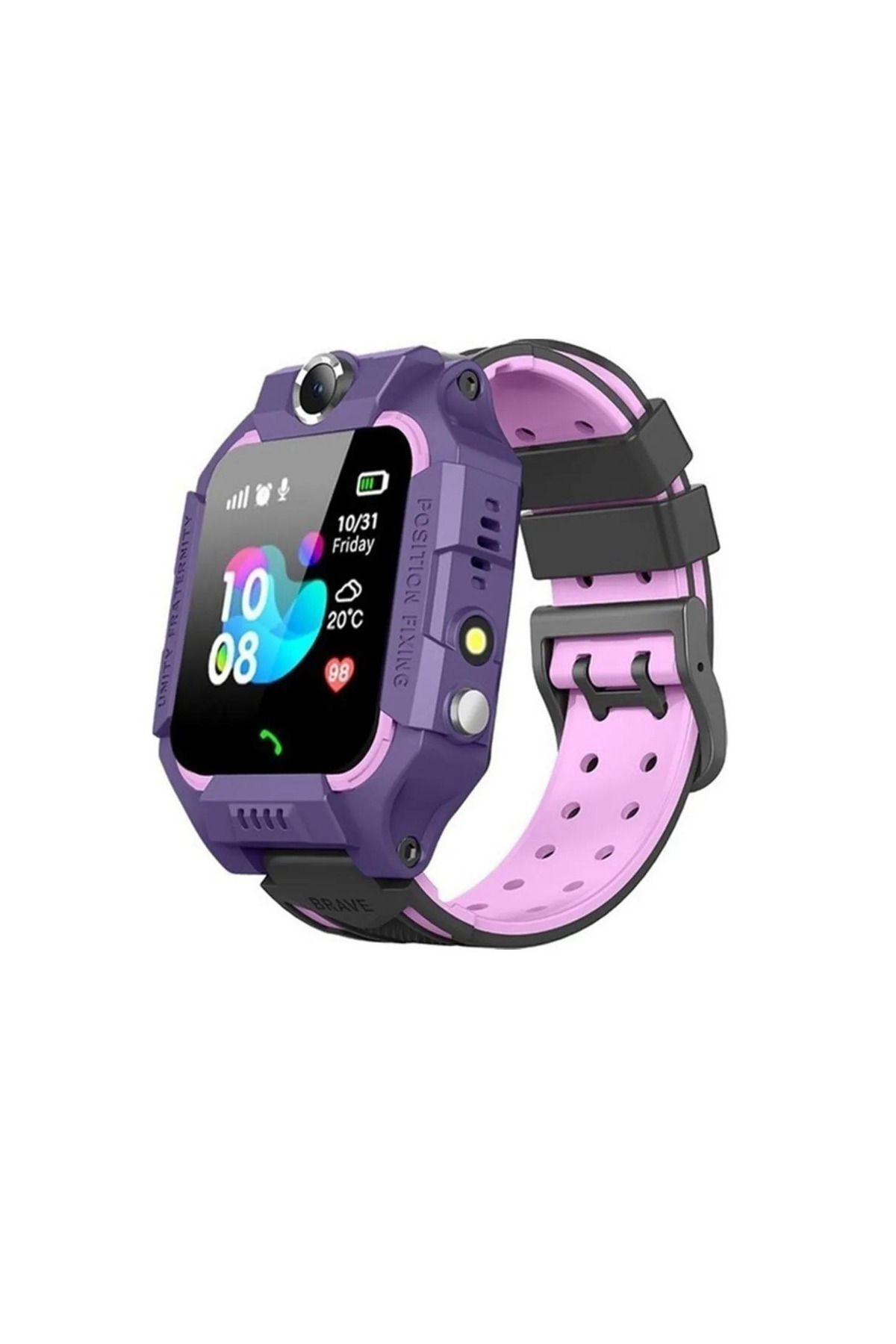 Pinkwatch Sim Kartlı, Konum Takipli, Sos Acil Arama Ve Imei Kayıtlı Akıllı Çocuk Takip Saati Mor
