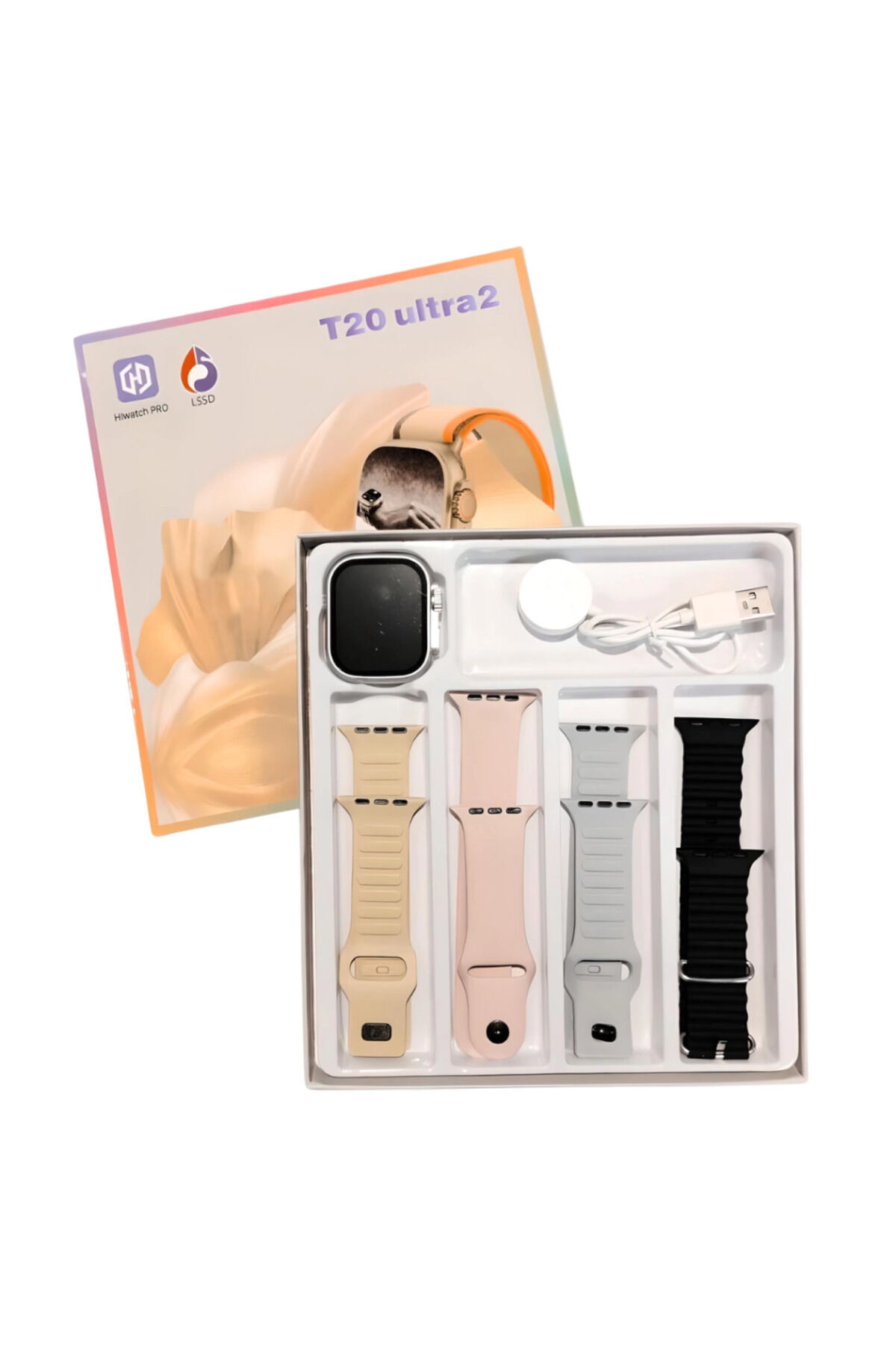 Watch 8 T20 Ultra 49 Mm 2.09 Inç Hesap Makinesi 4 Farklı Menü Ios Android Uyumlu Hediye Kordon