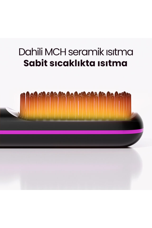 Şarjlı ve Taşınabilir Iyonik Saç Şekillendirici ve Düzleştirici Fön Tarağı