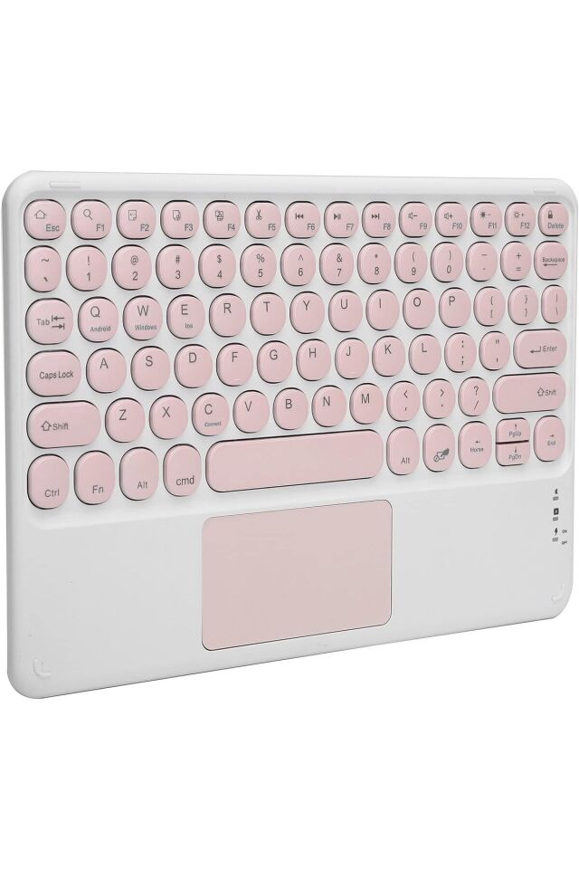 Tüm Cihazlara Uyumlu Akıllı Taşınabilir Şarj Edilebilir Kablosuz Bluetooth Klavye Touchpad li