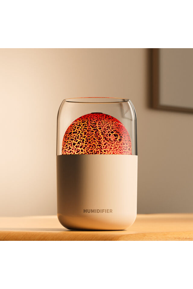 300 ml Oda ve Araç Hava Nemlendirici Buhar Makinesi Volkanik Alev  RGB
