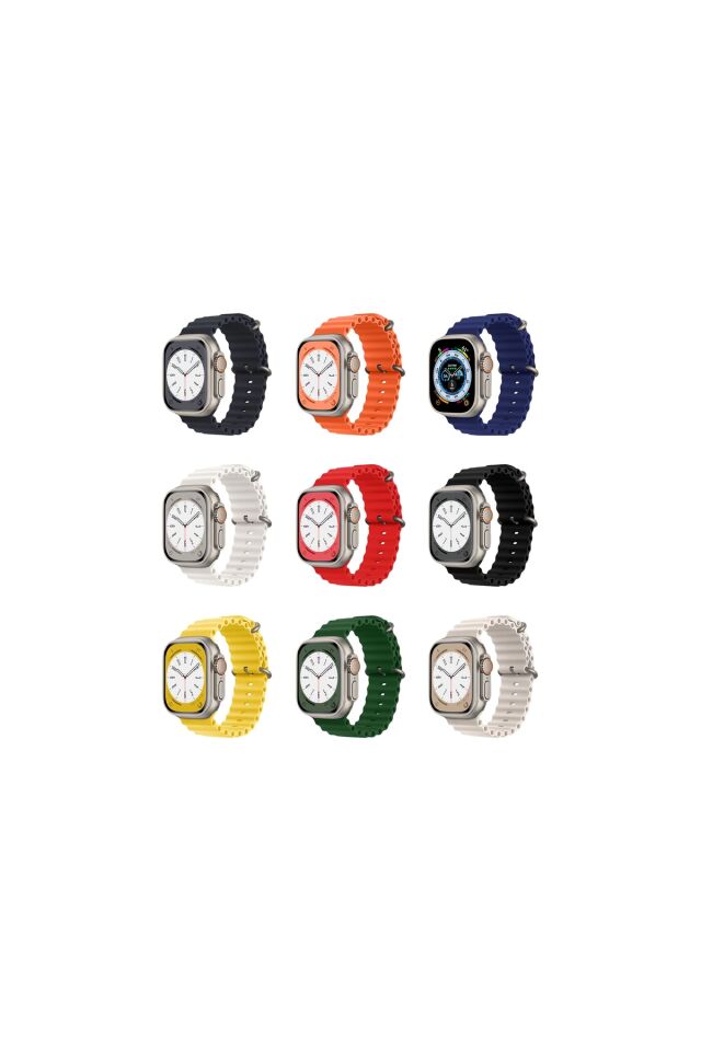 Apple Watch Uyumlu 42mm 44mm 45mm 49mm 1/2/3/4/5/6/se/7/8/ultra Kordon Ocean Loop Kordon
