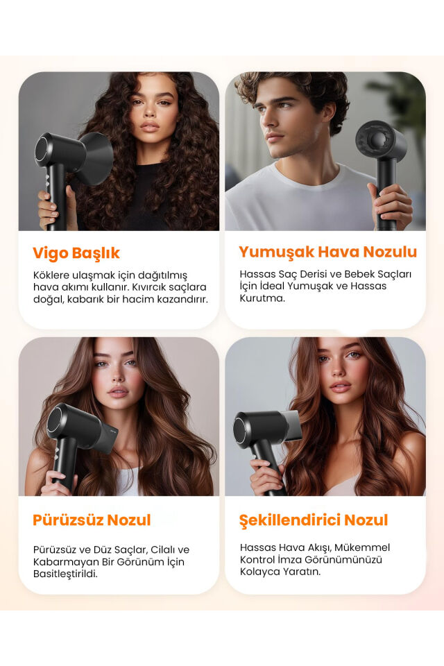 X116 Ultra İyonlu Saç Kurutma Makinesi Ultra Sessiz ve Hızlı Kurutma