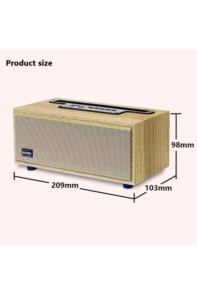 Yüksek Kaliteli Şarj Edilebilir Ahşap Radyo Bluetooth Hoparlör MP3 Çalar USB Telefon Standı Tutucu