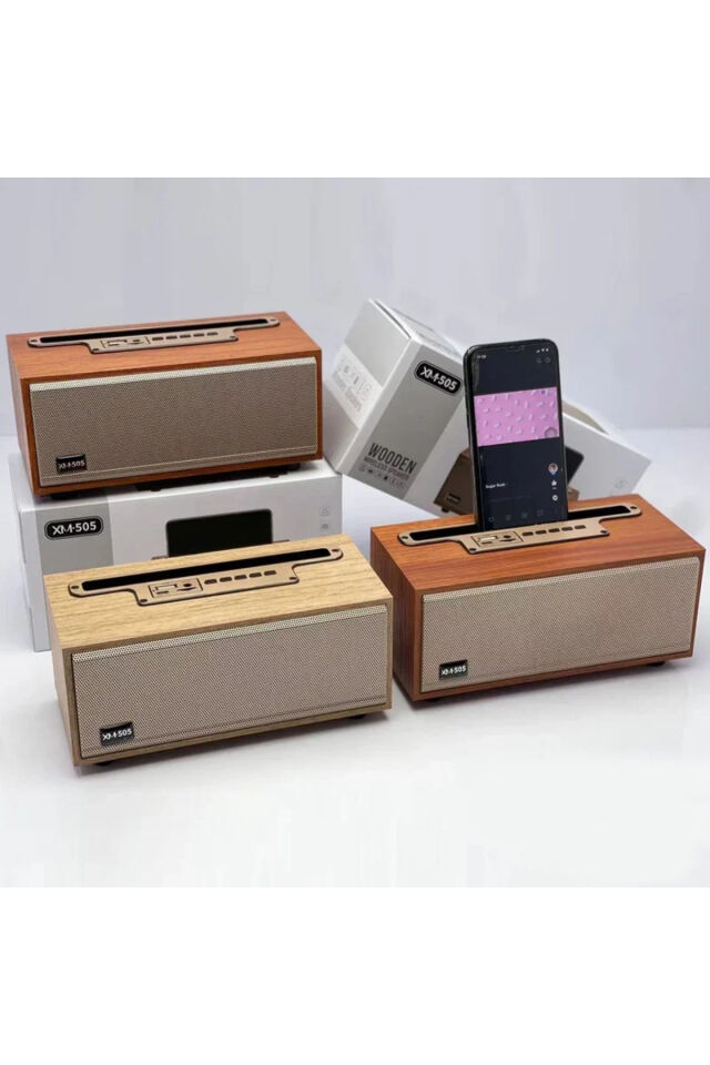 Yüksek Kaliteli Şarj Edilebilir Ahşap Radyo Bluetooth Hoparlör MP3 Çalar USB Telefon Standı Tutucu