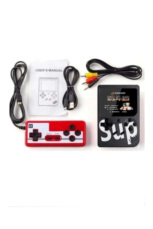Siyah Renk 2 Kişilik Kollu 400 Oyunlu Game Box Atari KARIŞIK RENK