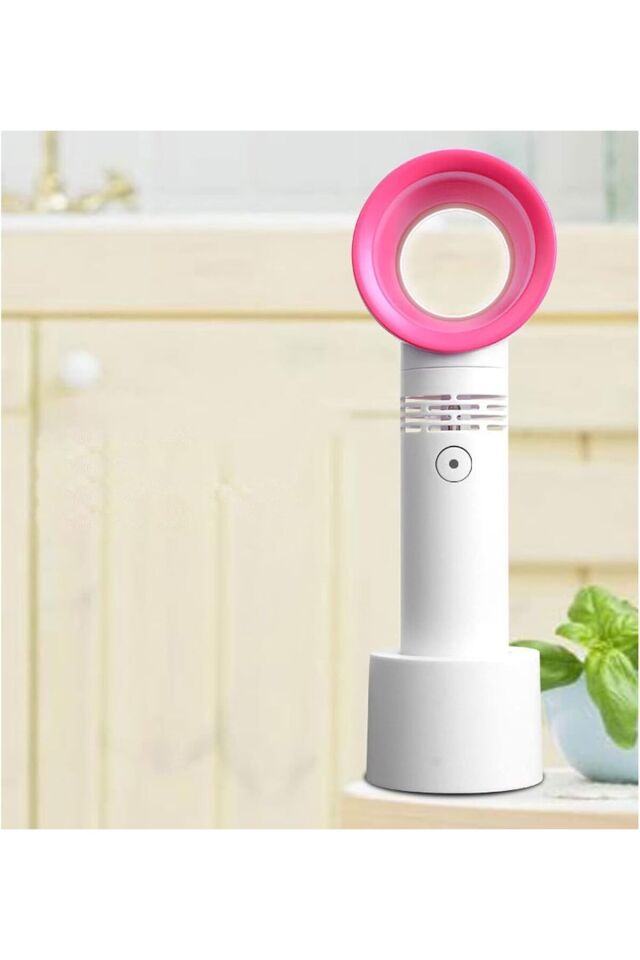 Taşınabilir Bladeless El Fanı USB Şarj Edilebilir Mini Soğutucu Fanı Hava Soğutucu Fan 3 Kademeli