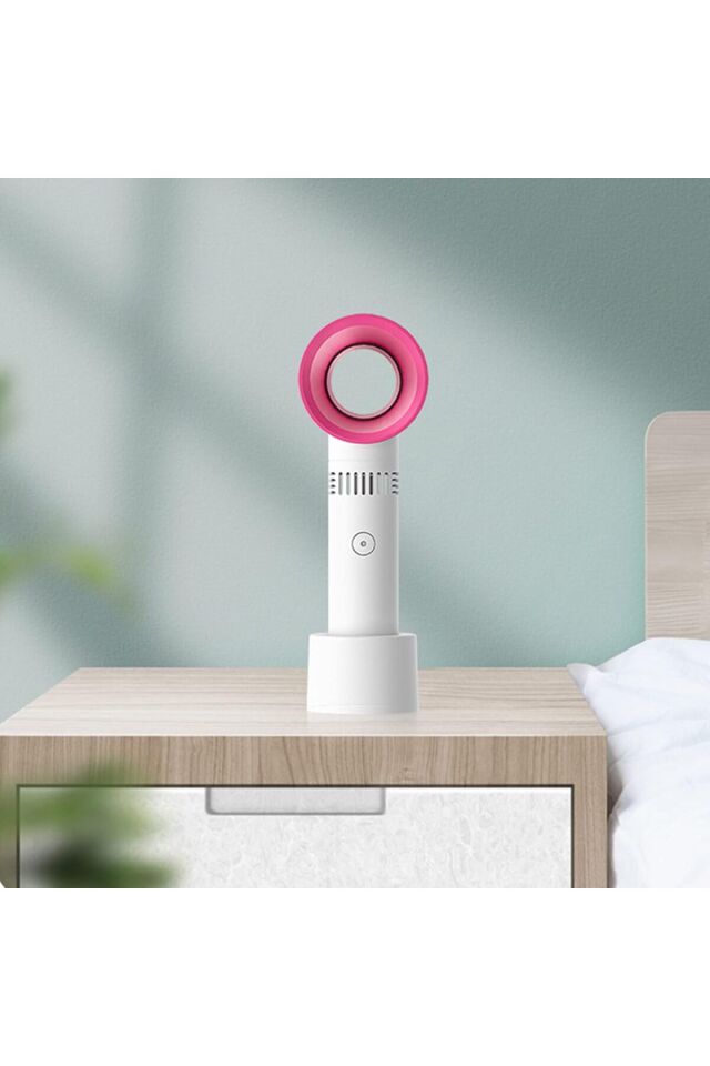 Taşınabilir Bladeless El Fanı USB Şarj Edilebilir Mini Soğutucu Fanı Hava Soğutucu Fan 3 Kademeli