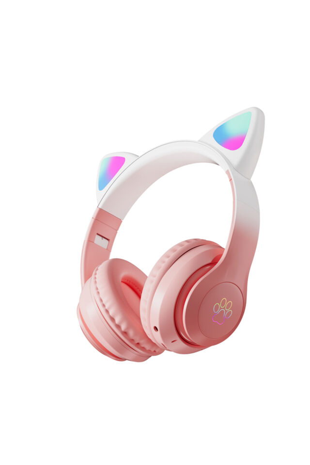 Kulak Üstü Bluetooh Kulaklık Rgb Işıklı Katlanabilir Aux Kablolu Stero Oyun Ve Müzik Kulaklığı