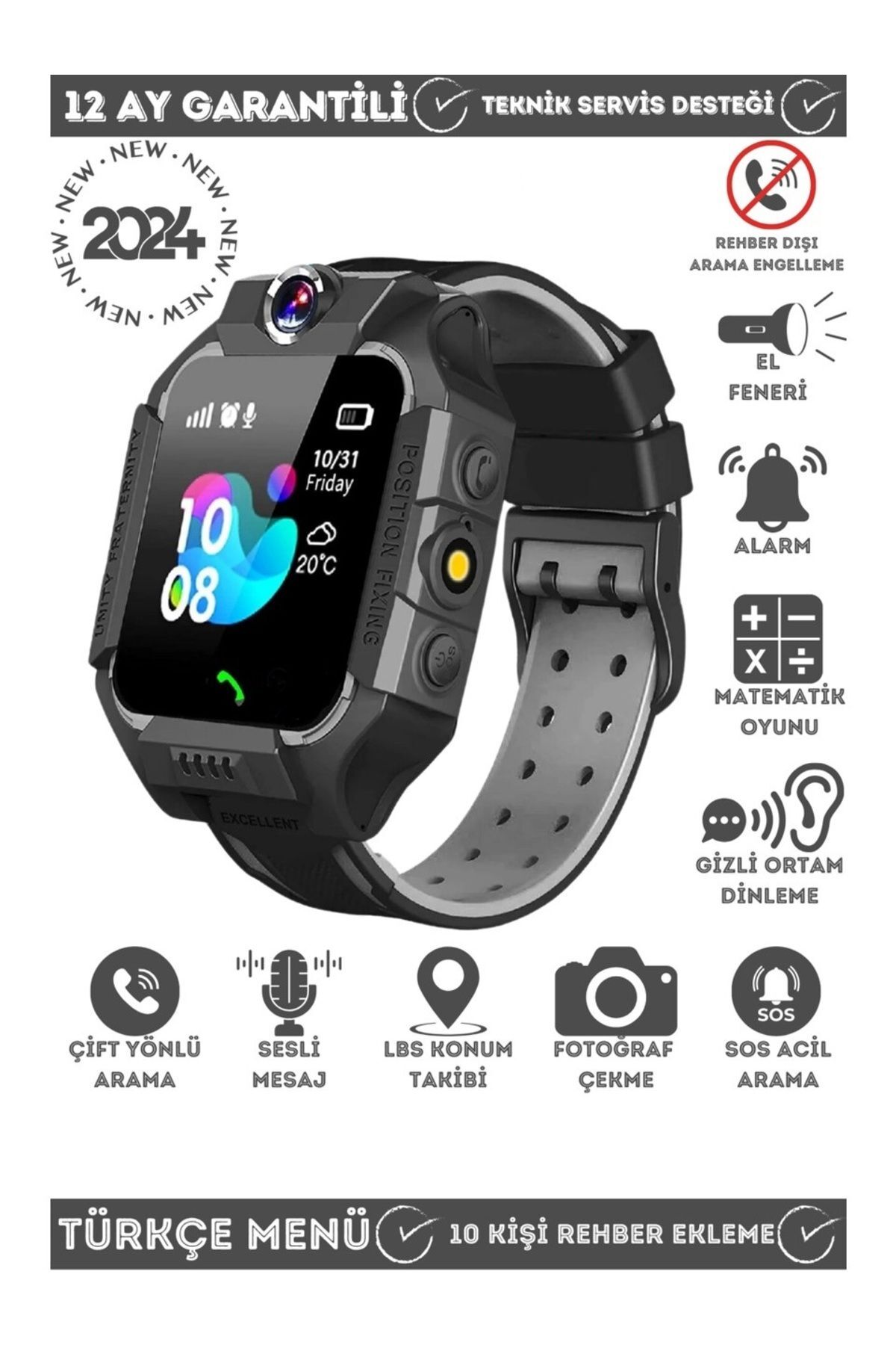Akıllı Çocuk Saati Takip Ve Arama Gps Li Sim Kartlı Kameralı