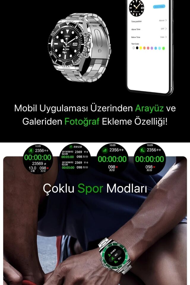 Rolrx Js9 Smart Watch Tam Hd Ekran Sesli Asistan Nfc Bluetooth Akıllı Saat Yeni Nesil