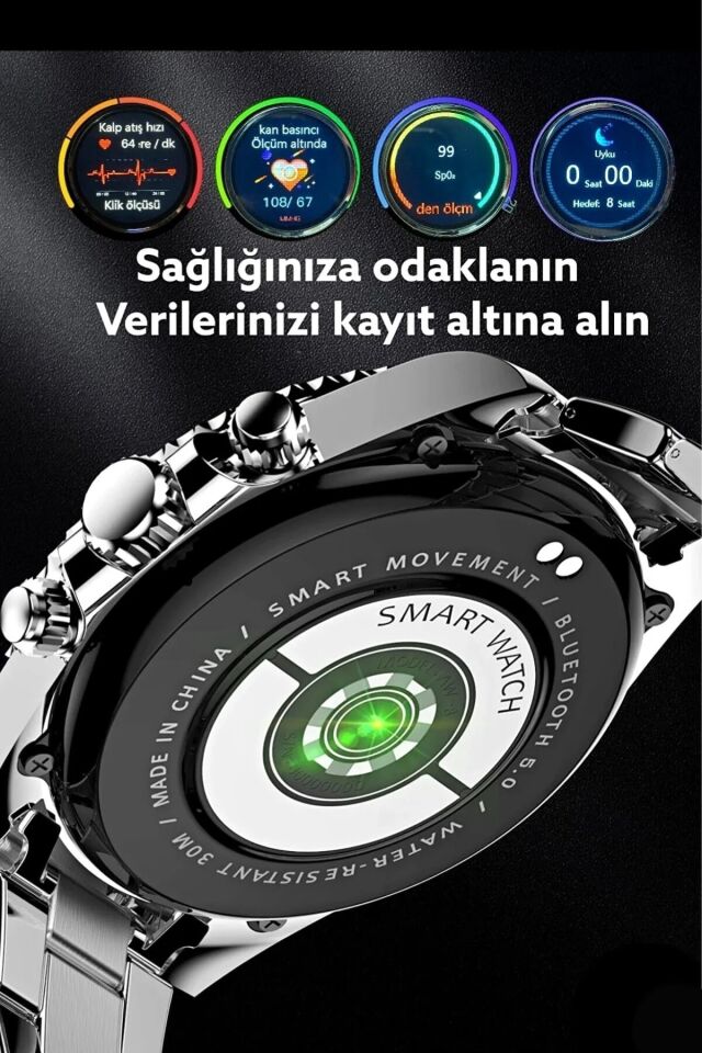 Rolrx Js9 Smart Watch Tam Hd Ekran Sesli Asistan Nfc Bluetooth Akıllı Saat Yeni Nesil