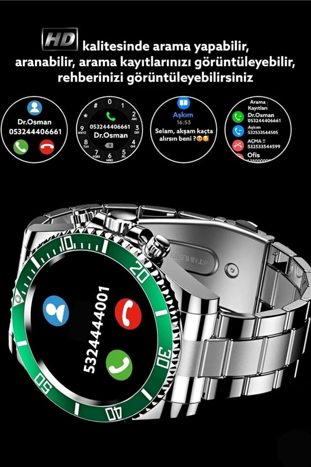 Rolrx Js9 Smart Watch Tam Hd Ekran Sesli Asistan Nfc Bluetooth Akıllı Saat Yeni Nesil