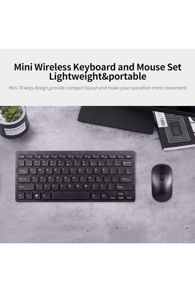Mini Kablosuz Wireless Klavye Mouse Seti 2.4 Ghz