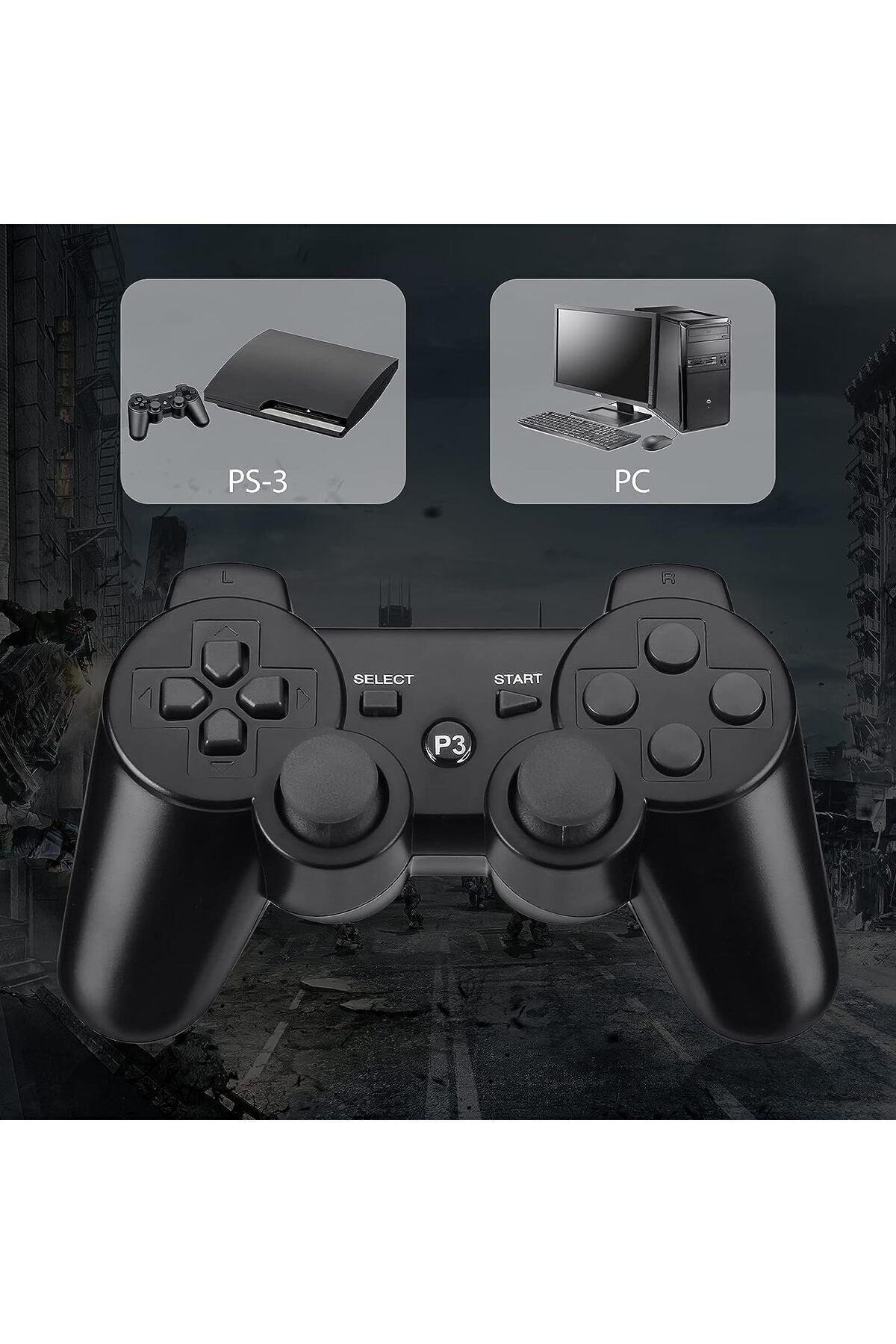 Ps3 Kablosuz Analog Oyun Kolu Dualshock Oyuncu Konsol Wireless Joystick Double Kumanda