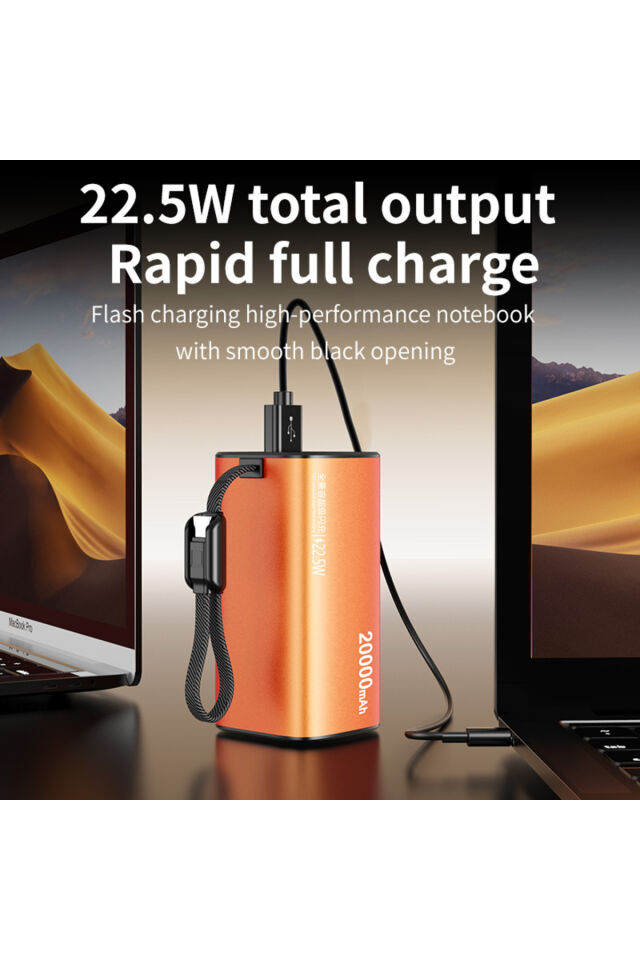 20000mAh Güç Bankası Hızlı Şarjlı Akıllı Ürünler için Taşınabilir Şarj Cihazı Powerbank