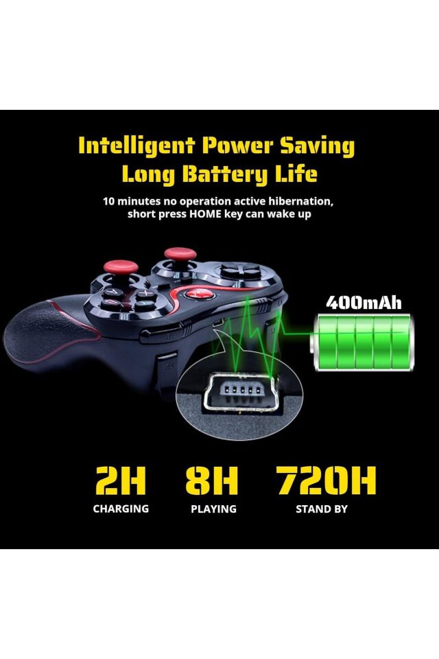 X3 PUBG Kablosuz Standlı Gamepad Telefon Standlı Android, PC, PS3 Uyumlu
