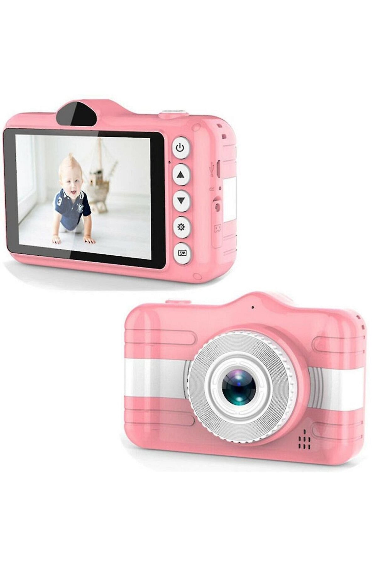 Çocuk Fotoğraf Makinesi 3.5 Inç 80w Hd Çift Lens Selfie Kamera