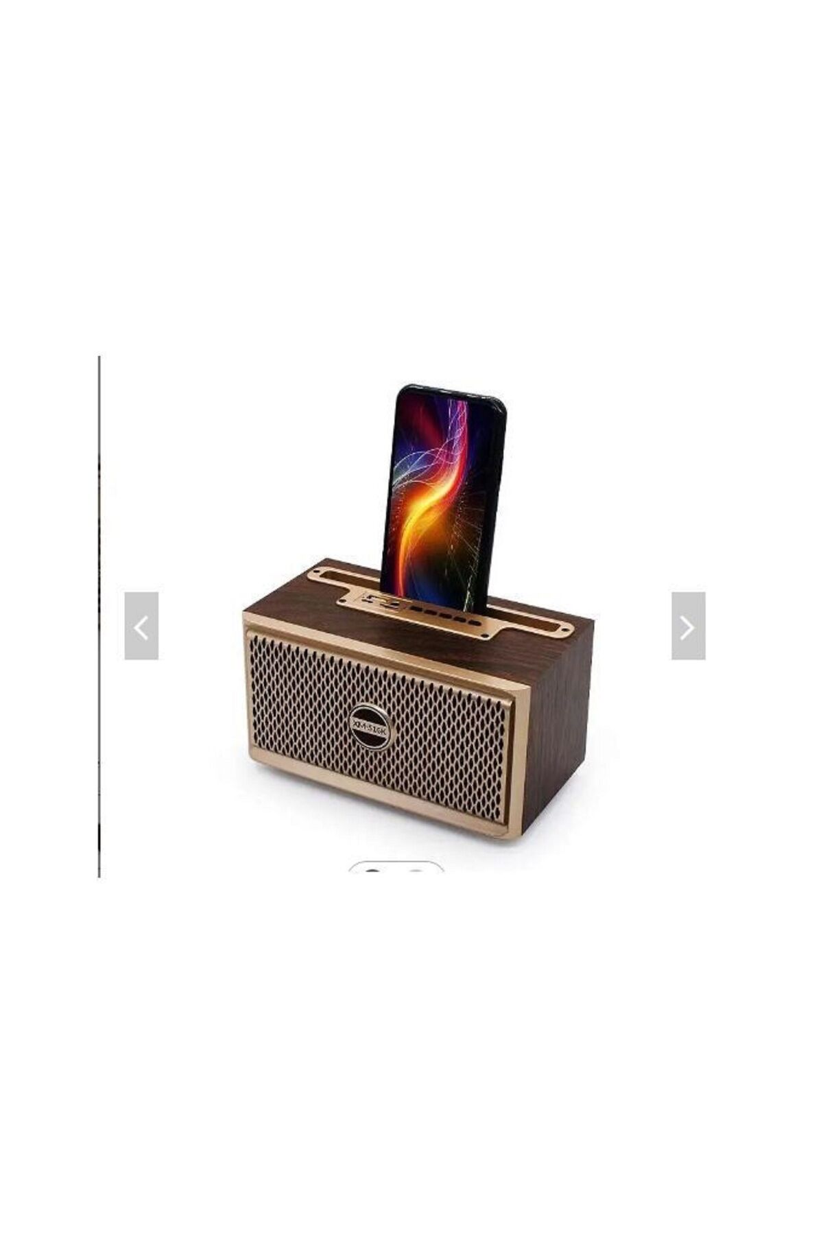 Ahşap 10W Telefon Standlı Süper Baslı Bluetooth Hoparlör