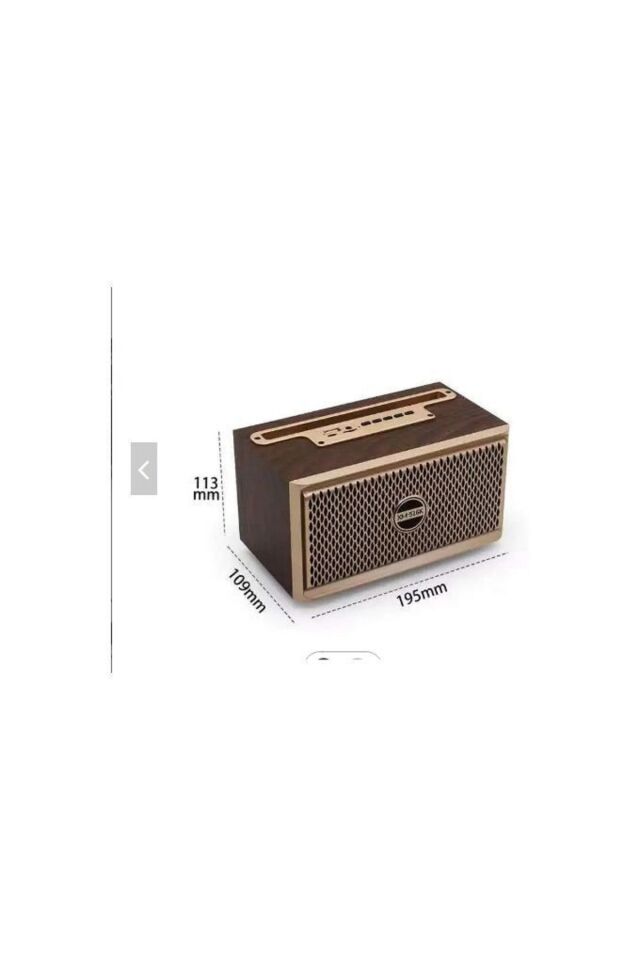 Ahşap 10W Telefon Standlı Süper Baslı Bluetooth Hoparlör
