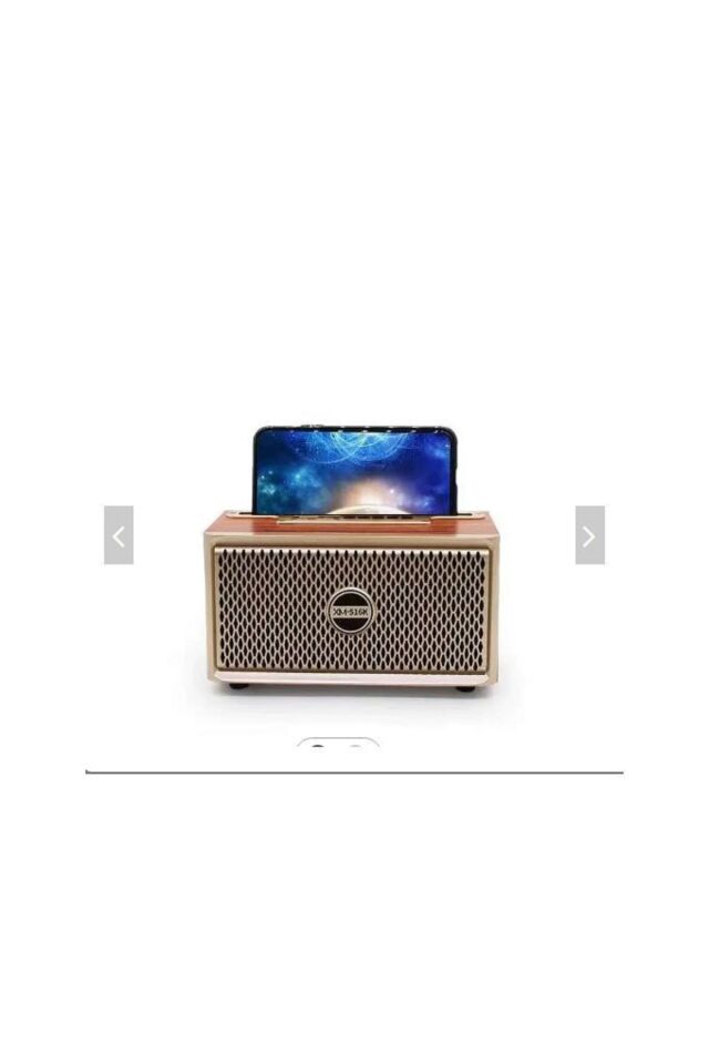 Ahşap 10W Telefon Standlı Süper Baslı Bluetooth Hoparlör