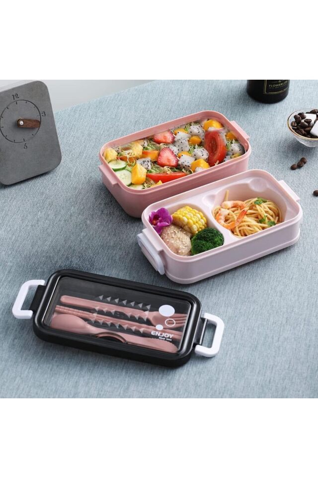 Paslanmaz Çelik Yemek Tası Isı Yalıtımlı 3 Katlı Yemek Termosu Ofis Kamp Lunchbox