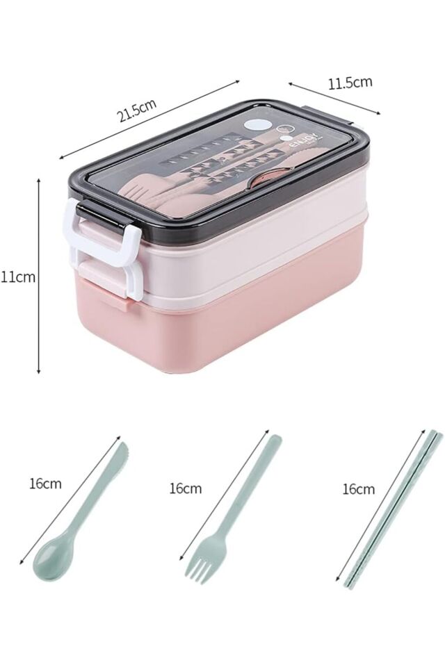 Paslanmaz Çelik Yemek Tası Isı Yalıtımlı 3 Katlı Yemek Termosu Ofis Kamp Lunchbox