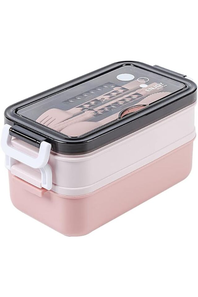 Paslanmaz Çelik Yemek Tası Isı Yalıtımlı 3 Katlı Yemek Termosu Ofis Kamp Lunchbox